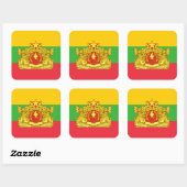 Myanmar / Birmaanse vlag & staatszegel Sticker (Vel)
