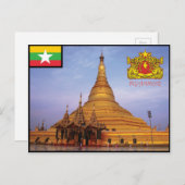 Myanmar - Carte postale birmane. (Devant / Derrière)