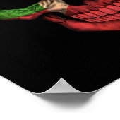  Myanmar Dj Skull met hoofdtelefoon Poster (Hoek)