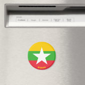 Myanmar Drapeau de charme Magnet patriotique (In Situ (Lave-vaisselle))