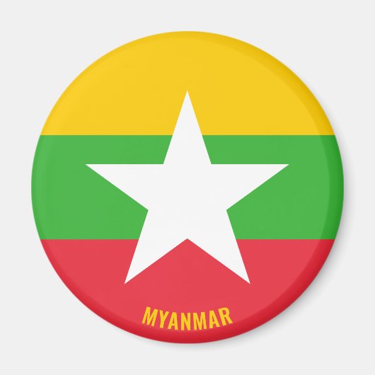 Myanmar Drapeau de charme Magnet patriotique (Devant)
