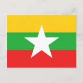 Myanmar Flag Briefkaart (Voorkant)