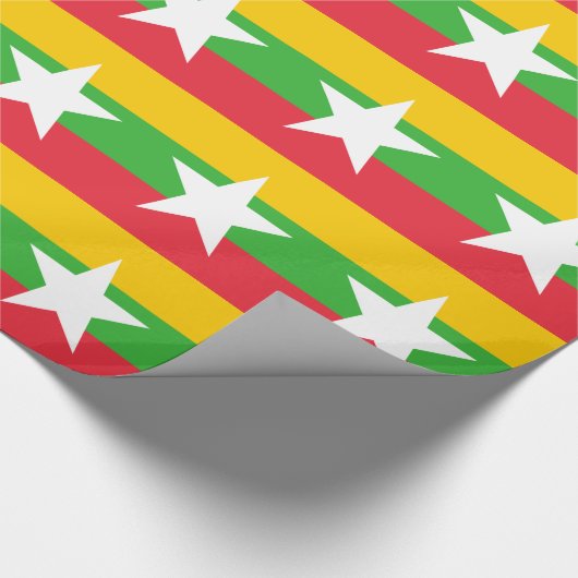 Myanmar Flag Cadeaupapier (Hoek)