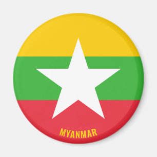 Myanmar Flag charming Patriotic Magnet Magneet