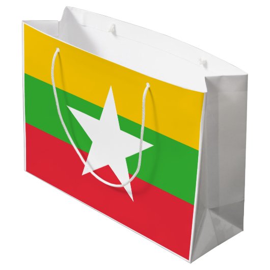 Myanmar Flag Groot Cadeauzakje (Achterkant Gekanteld)