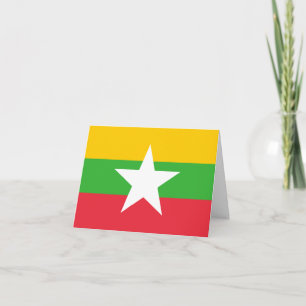Myanmar Flag Kaart