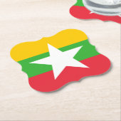 Myanmar Flag Kartonnen Onderzetters (Gekanteld)