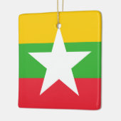 Myanmar Flag Keramisch Ornament (Links)
