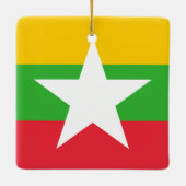 Myanmar Flag Keramisch Ornament (Achterkant)