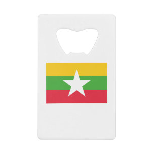 Myanmar Flag Kredietkaart Flessenopener