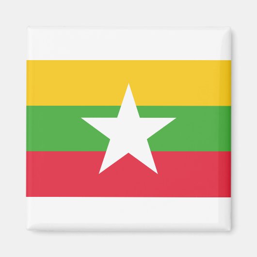Myanmar Flag Magneet (Voorkant)