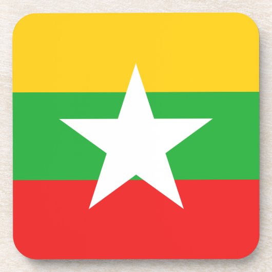 Myanmar Flag Onderzetter (Voorkant)