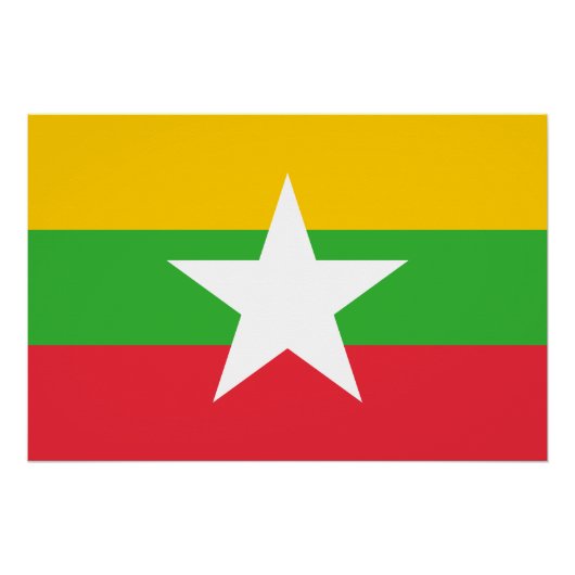 Myanmar Flag Perfect Poster (Voorkant)
