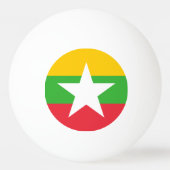 Myanmar Flag Pingpongballen (Achterkant)