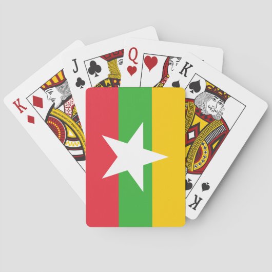 Myanmar Flag Pokerkaarten (Achterkant)