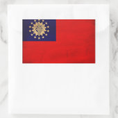 Myanmar Flag Rechthoekige Sticker (Tas)