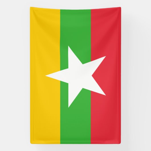 Myanmar Flag Spandoek (Verticaal)