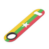 Myanmar Flag Speed Flessenopener (Achterkant Gekanteld)