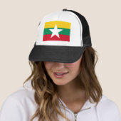 Myanmar Flag Trucker Pet (In situ)