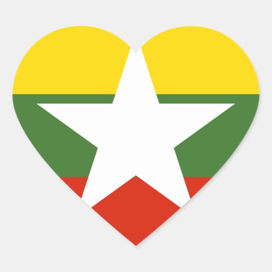 myanmar hart sticker (Voorkant)