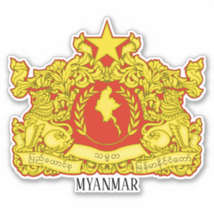 Myanmar National Seal Patriotic Sticker