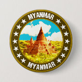 Myanmar Ronde Button 7,6 Cm (Voorkant)