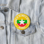 Myanmar Round Emblem Ronde Button 7,6 Cm (In situ)