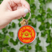 Myanmar Round Emblem Sleutelhanger (Hand)