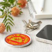 Myanmar Round Emblem Sleutelhanger (Zijkant)