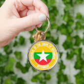 Myanmar Round Emblem Sleutelhanger (Hand)