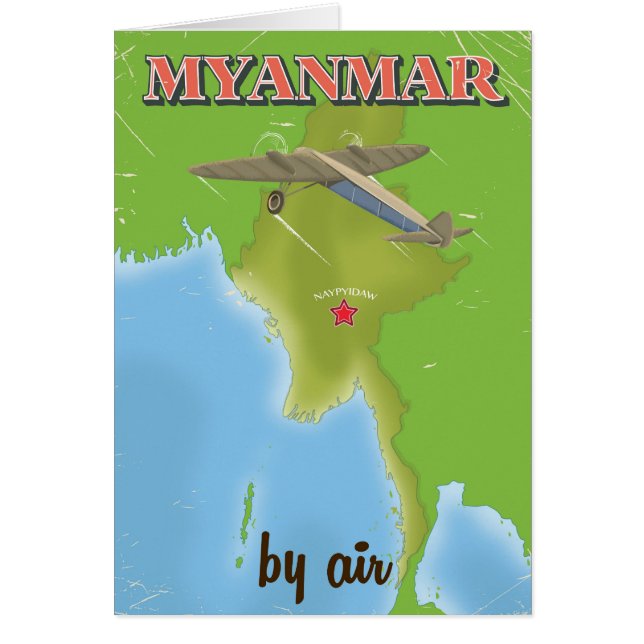 Myanmar vintage-poster (Voorkant)