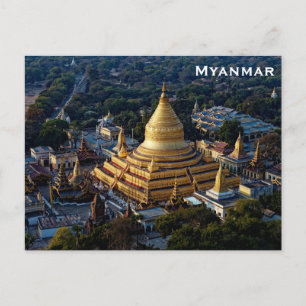 Myanmar Vintage Travel Tourism Add Briefkaart