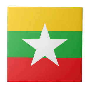 Myanmar Vlag Keramische Tegels Tegeltje