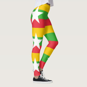 Myanmar-vlag Leggings
