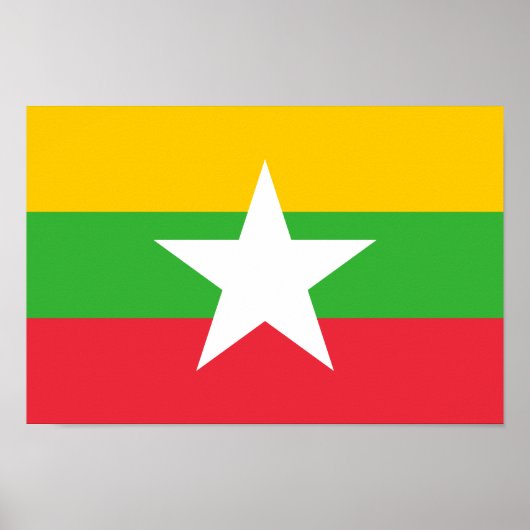 Myanmar-vlag Poster (Voorkant)