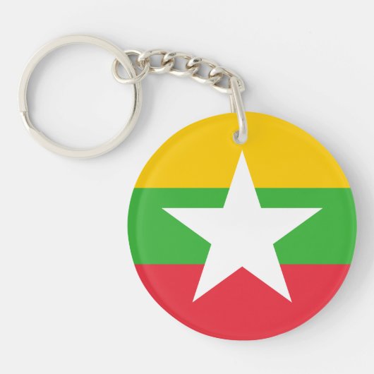 Myanmar-vlag Sleutelhanger (Voorkant)