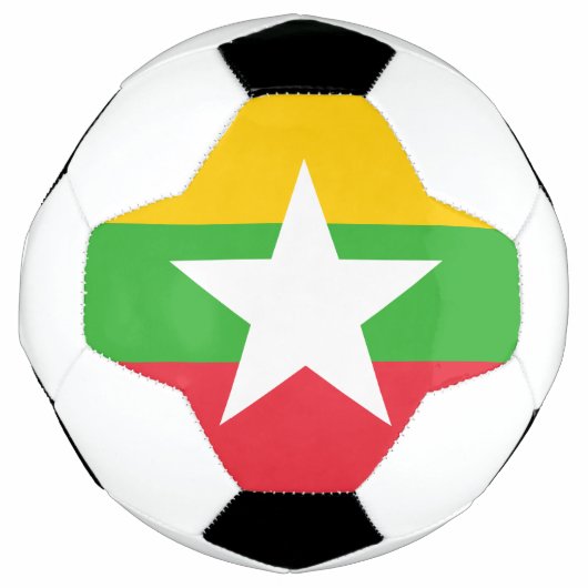 Myanmar-vlag Voetbal (Voorkant)
