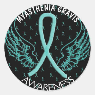 Myasthenia Gravis Angel Wings Warrior Sticker