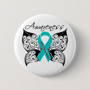 Myasthenia Gravis Awareness Butterfly Ronde Button 5,7 Cm