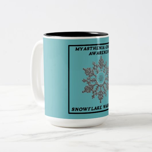 Myasthenia Gravis Awareness Coffee Mok (Voorkant links)