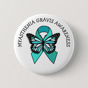 Myasthenia Gravis Awareness Ribbon Butterfly Ronde Button 5,7 Cm
