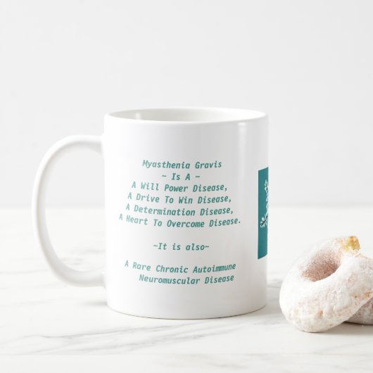 Myasthenia Gravis Bewustheid Koffiemok (Met donut)