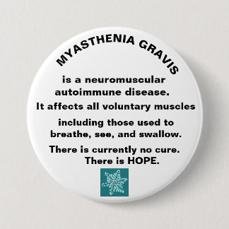 Myasthenia Gravis Bewustheid Ronde Button 7,6 Cm