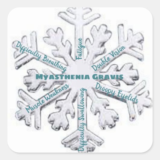 Myasthenia Gravis Bewustmakingsset van 20 Stickers (Voorkant)