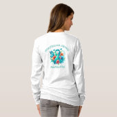 Myasthenia gravis Blauwgroen bewustzijnslint T-shirt (Achterkant volledig)