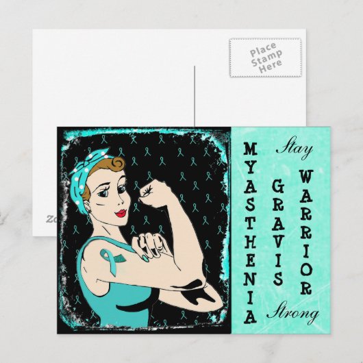 Myasthenia gravis-Briefkaart Briefkaart (Voorkant / Achterkant)