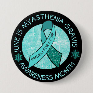 Myasthenia Gravis die bidt voor een kuur Ronde Button 7,6 Cm
