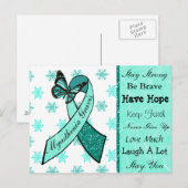 Myasthenia Gravis Hope Butterfly Ribbon Carte Post (Devant / Derrière)