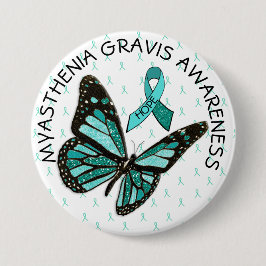 Myasthenia Gravis Hope Button Butterfly