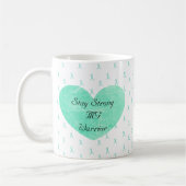 Myasthenia Gravis Hope Turquoise Ribbons Café Mug (Gauche)